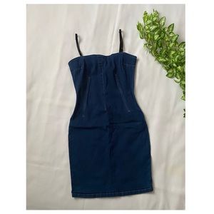 00s Denim Body Con Dress